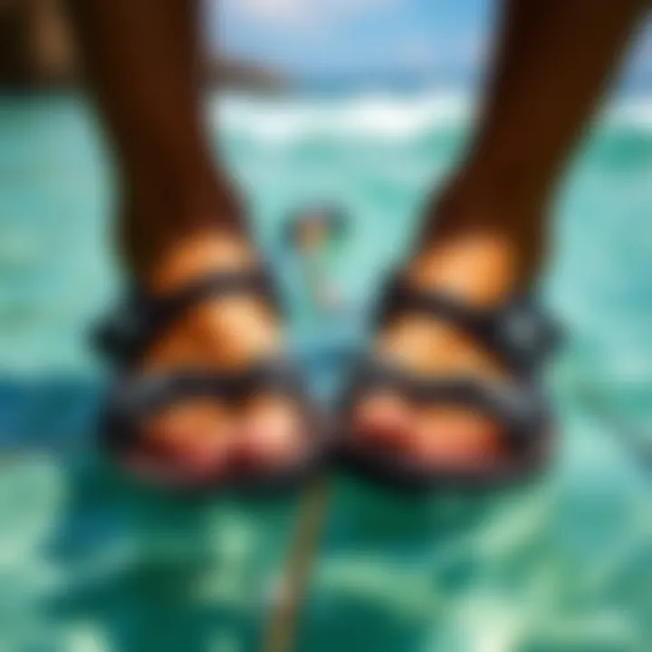 Diverse range of surf style sandals for different water activities