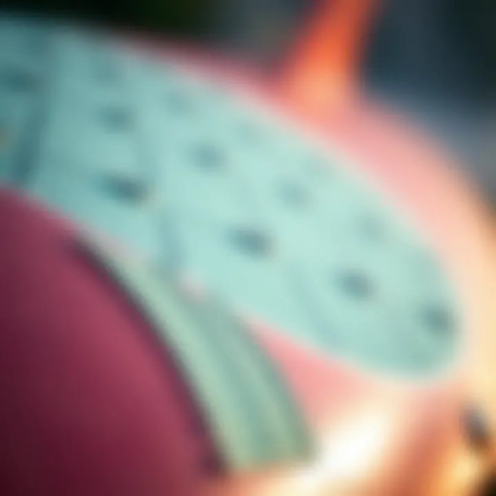 Close-up of surfboard grip texture showcasing innovative materials