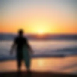 Stunning sunset over Windansea Beach showcasing surf conditions