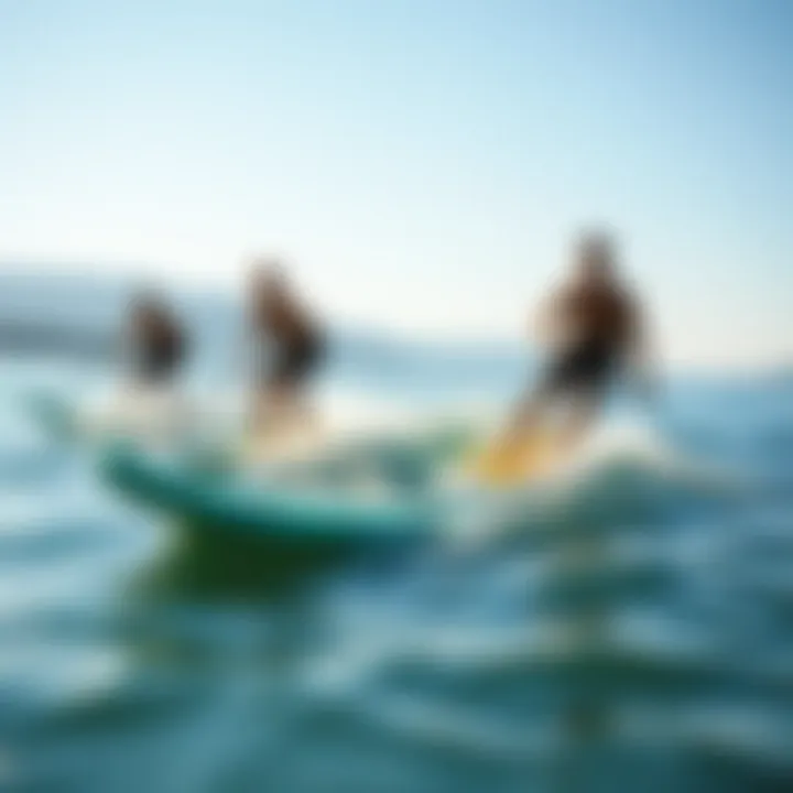 Users of different skill levels enjoying the Appletree foil board on the water