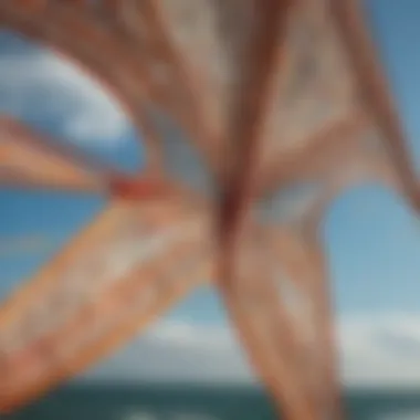 Close-up of a beat kite showcasing the intricate designs and patterns