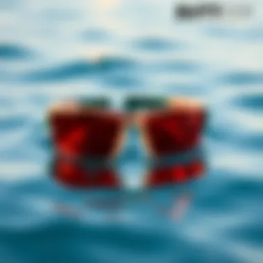 Unsinkable Glasses Demonstrating Buoyancy Unsinkable glasses floating on water