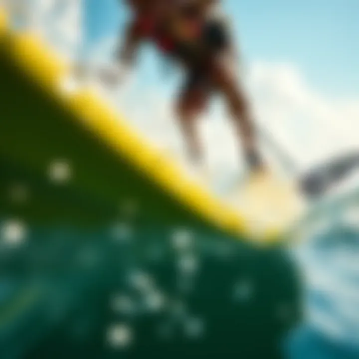 A close-up view of boog skim techniques in action