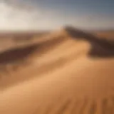 A breathtaking view of vast desert dunes ideal for sand boarding