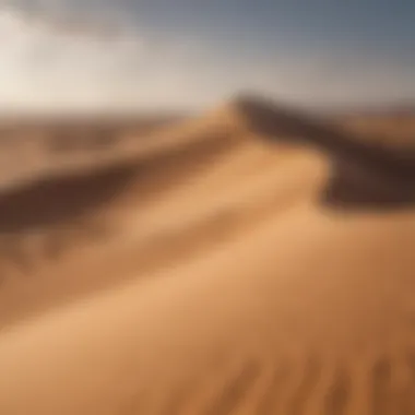 A breathtaking view of vast desert dunes ideal for sand boarding