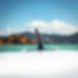 Close-up view of a modern foil board showcasing its sleek design