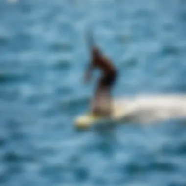 Foil Board in Action Foil board in action on the water, demonstrating its functionality