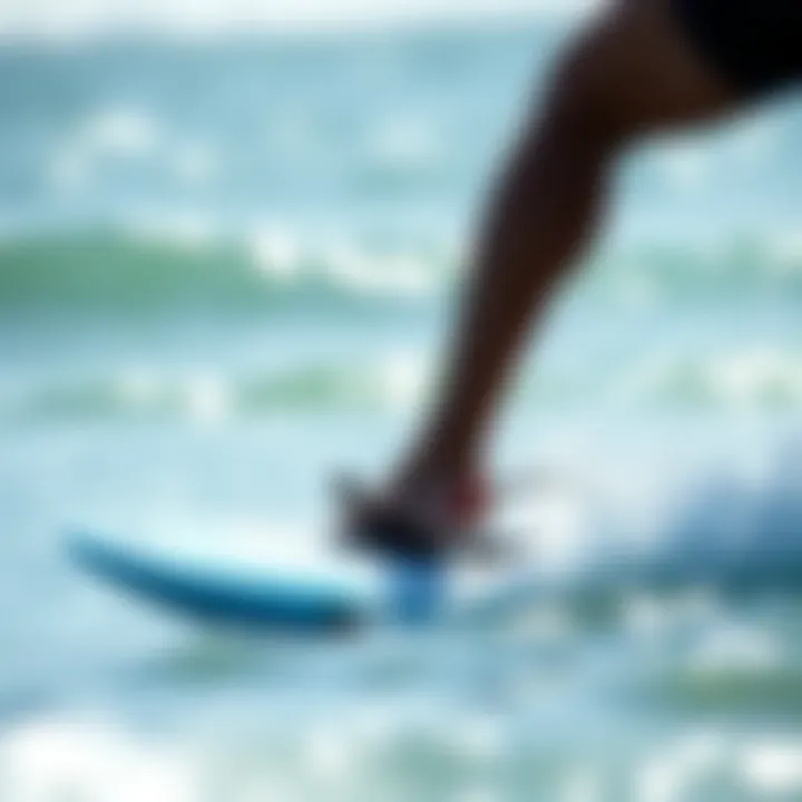 Innovative Technology of Foil Boards Side view of a foil board highlighting its innovative technology