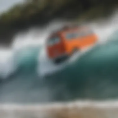 Living the Surf Lifestyle with Vans A vibrant surf scene showcasing Vans and surfboards