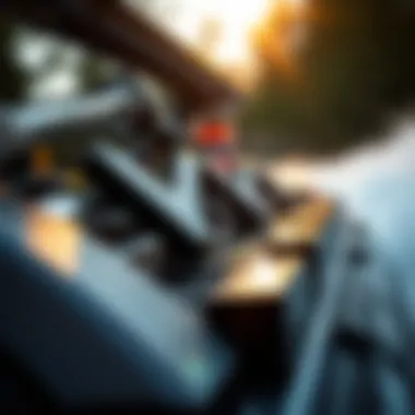 Close-up of the innovative technology behind a jet powered wakeboard