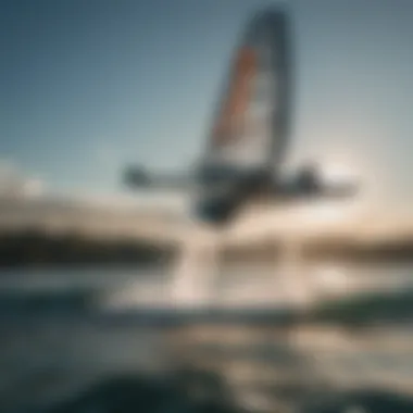 Experience the Thrill of Wing Foiling Dynamic wing foiling action on the water