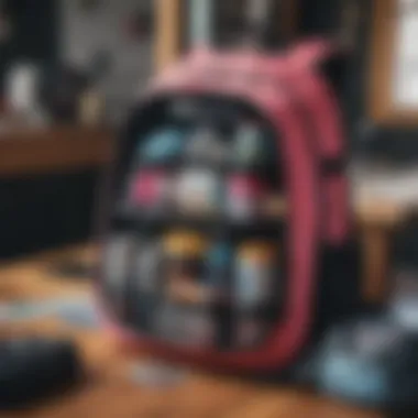 Interior of Roxy Bikini Life Backpack Interior compartments of the Roxy Bikini Life Backpack showcasing organization