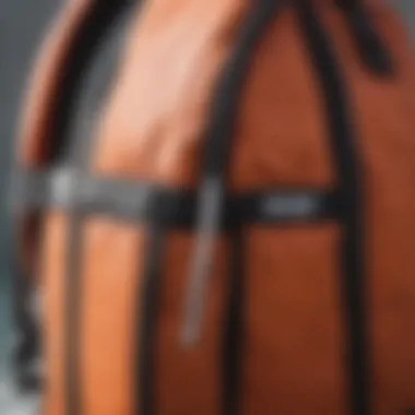 Durable Material of Roxy Bikini Life Backpack Close-up of the Roxy Bikini Life Backpack's durable material and zippers