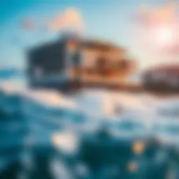 Scenic view of Surf Rider Hotel with waves crashing nearby