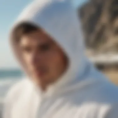Innovative Fabric of Towel Hoodies Close-up of towel hoodie fabric and design