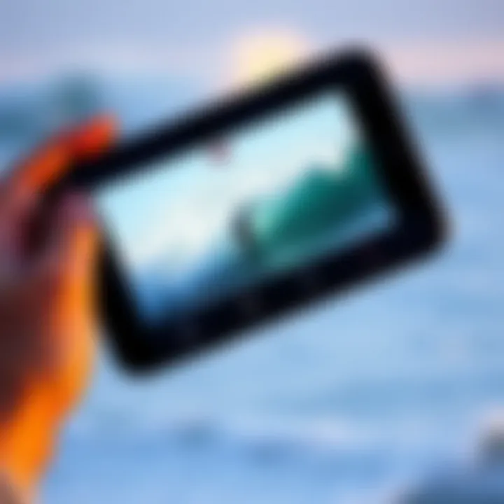 Real-Time Surf Conditions on Mobile Real-time surf conditions displayed on a smartphone