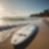 Wavestorm surfboard on a sunny beach