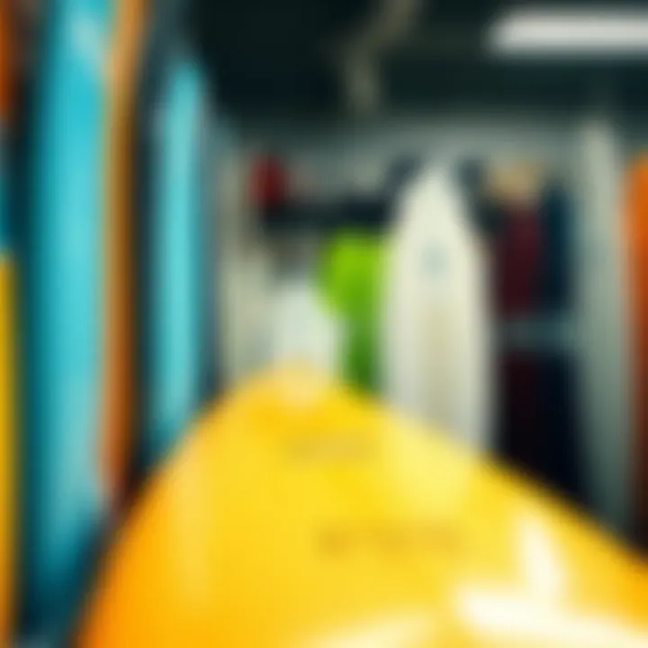 Comparing Foam Surfboards in a Store Comparative analysis of foam surfboards in a retail setting