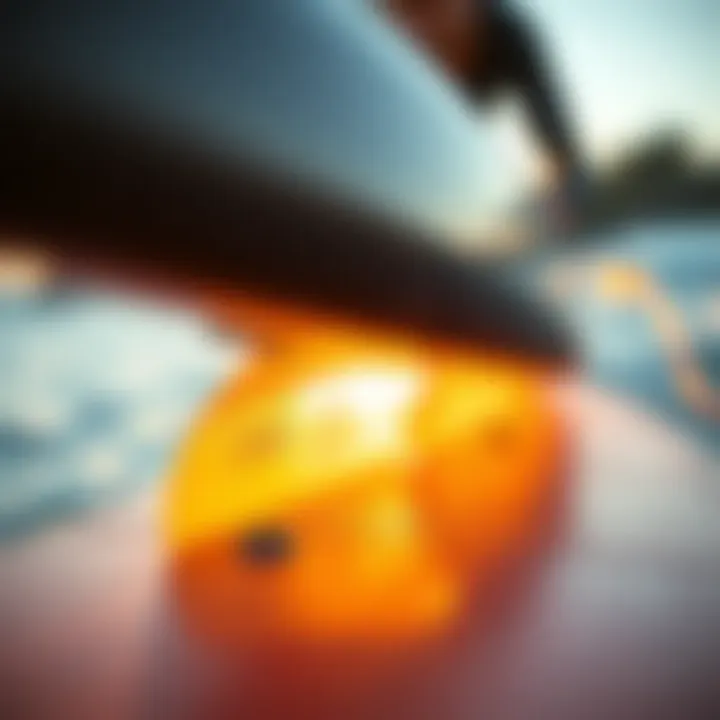 Innovation in Surf Technology A close-up view of high-performance surf equipment showcasing modern technology.