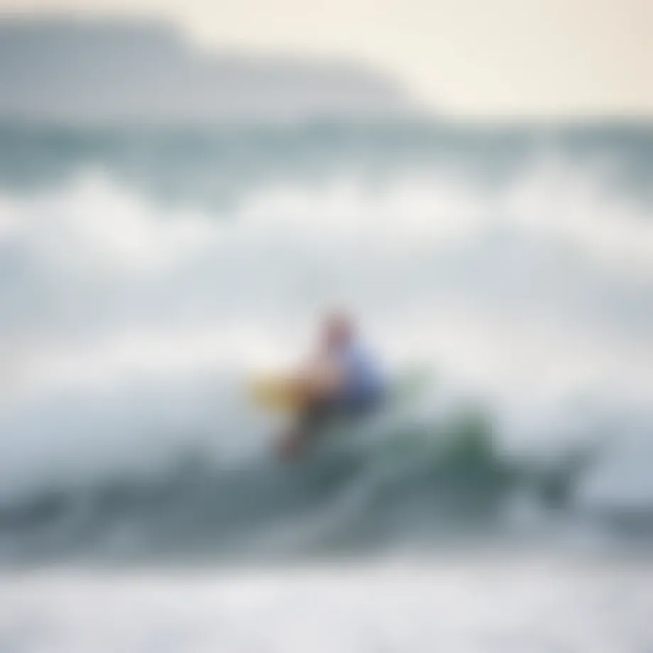 Surfing waves at Thurso