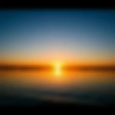 Tranquil Sunset Reflection Tranquil sunset over the water with reflection