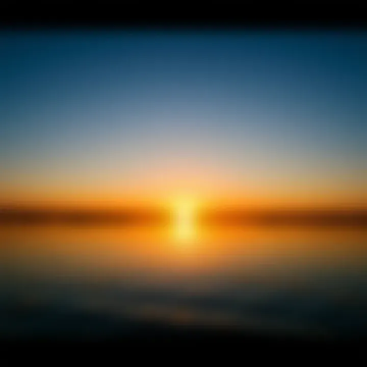 Tranquil Sunset Reflection Tranquil sunset over the water with reflection