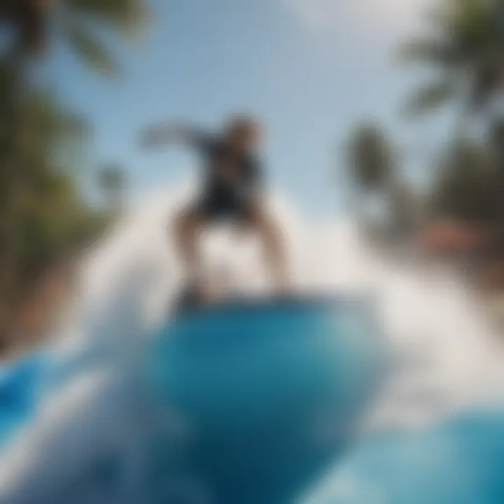 Flowrider experience showcasing surfers in action