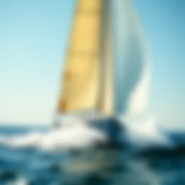 Sailboat harnessing wind for speed
