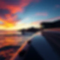 A breathtaking view of Huntington Pier at sunset, showcasing vibrant colors and tranquil waters.