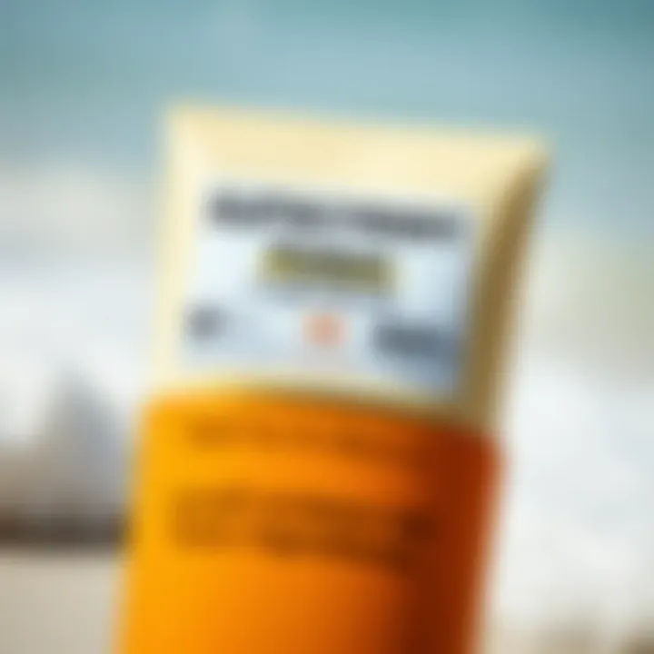 Label of a sunscreen product with toxic chemicals highlighted