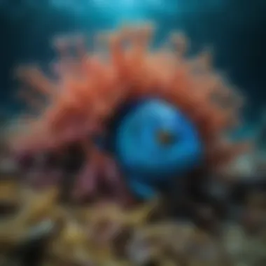 Vibrant Marine Life in Ocean Depths Mysterious depths of the ocean revealing vibrant marine life