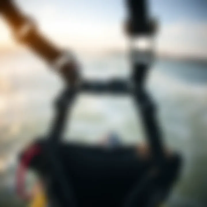 The Role of Safety Technology in Kitesurfing Harnesses Kitesurfing harness featuring advanced safety technology