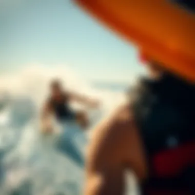 User enjoying watersports with Kokua sunscreen