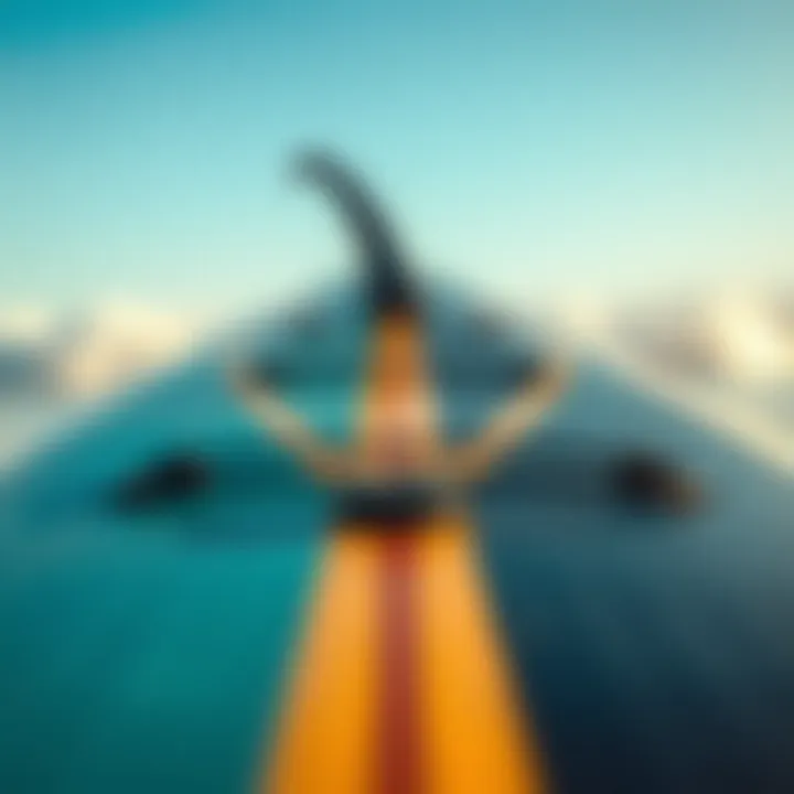 Close-up of Liquid Shredder surfboard construction materials