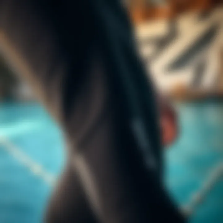 Close-up of Manera wetsuit fabric showcasing technology