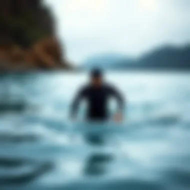 Athlete in action wearing Manera wetsuit in water