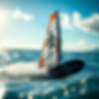 Dynamic Windsurfing in Action Dynamic windsurfing scene capturing rider in action