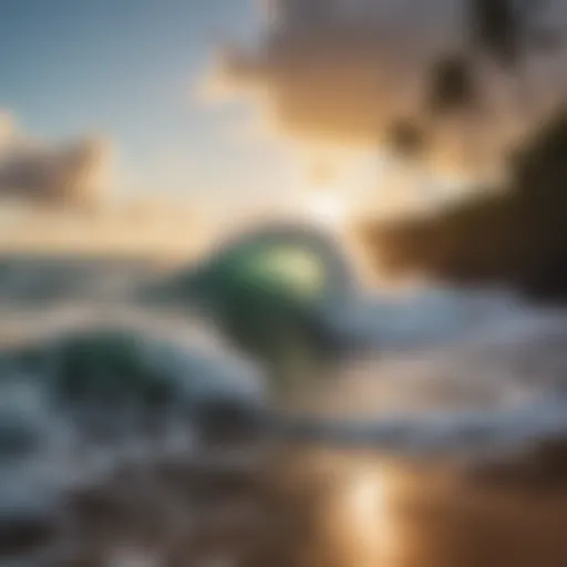 Stunning waves crashing on the shore of Maui