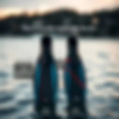 How to Accurately Measure for TYR Flex Fins Diagram showing how to measure for fins