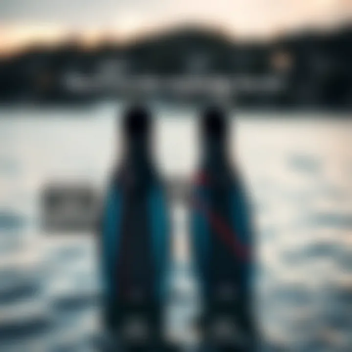 How to Accurately Measure for TYR Flex Fins Diagram showing how to measure for fins