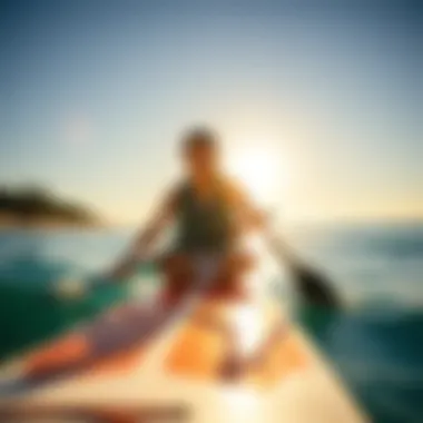 Paddleboarding Adventure at Miami Waves Campers enjoying paddleboarding under the sun