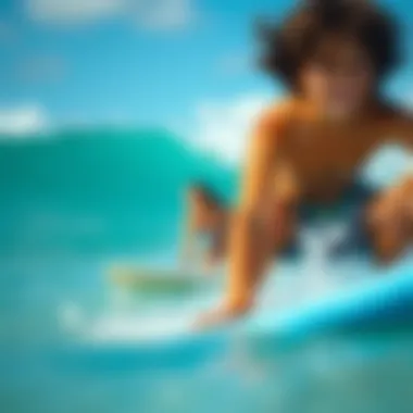 Youth Surfing at Miami Waves Youth engaged in surfing activities