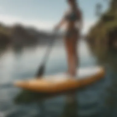 Sleek design of the Morey inflatable paddle board