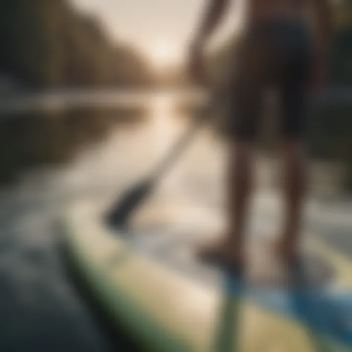 Application of Mr. Zog's Wax on a paddleboard