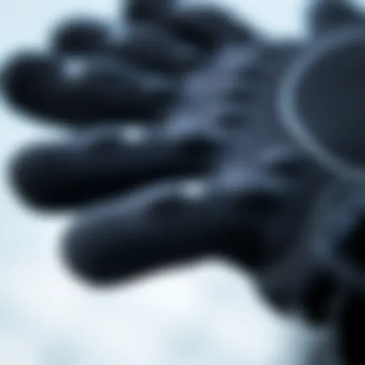 Textured Material of 5mm Surf Gloves A close-up view showcasing the texture of a 5mm surf glove