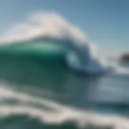 Majestic Mavericks wave towering over the ocean