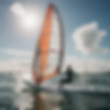 Eco-friendly windsurfing practices being demonstrated