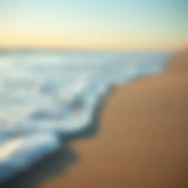 Gentle waves lapping on a sandy beach