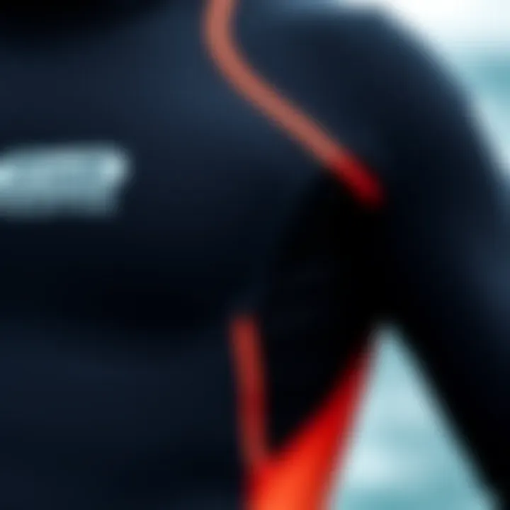 Close-up of the advanced neoprene material used in the wetsuit