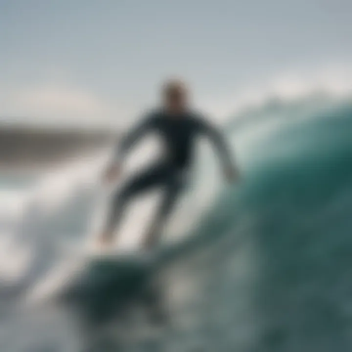 Surfer wearing the O'Neill Superfreak wetsuit in action on a wave